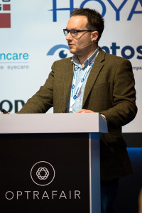 Mark Holloway Optometrist speaking at Optrafair 2015